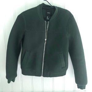 Olive color bomber jacket